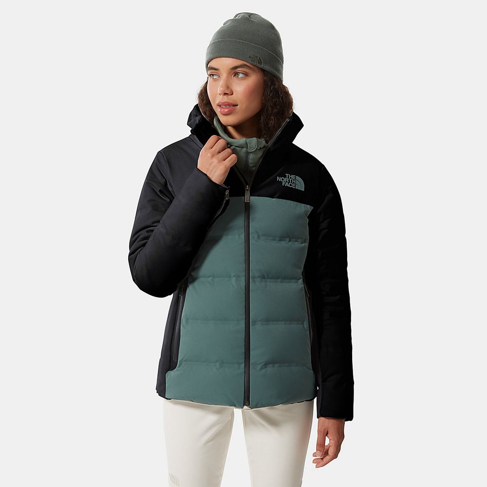 The North Face Waterproof Jackets Womens Australia - The North Face Amry Turquoise / Black Skiing An